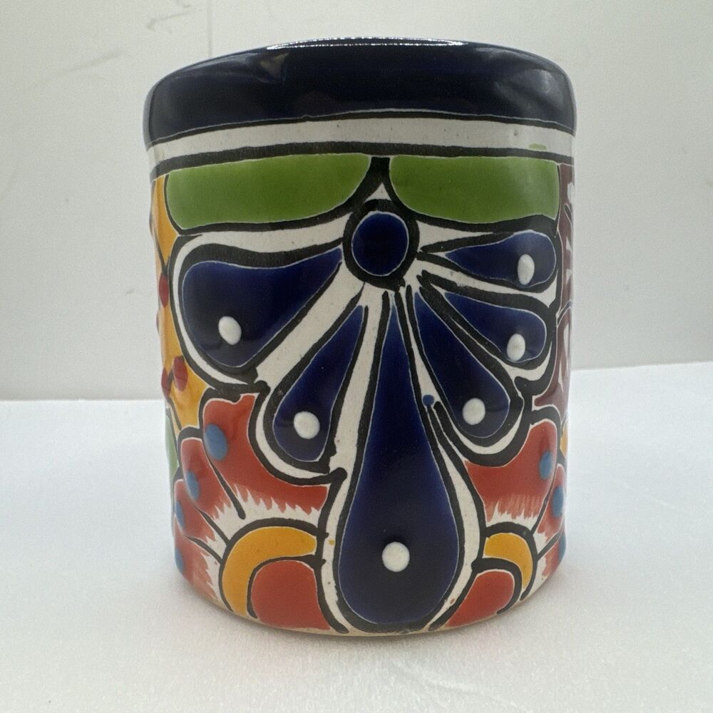 Talavera Pottery Mug Mexico Mexican Ceramic, Tableware, Tea Coffee 16oz - Picture 1 of 9